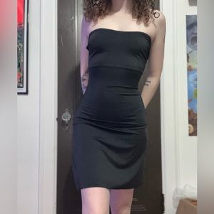 Black slip dress